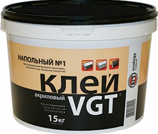 Клей ВГТ акриловый напольный №1 «Эконом» 15.0 кг в mir-pola.by
